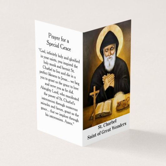 Saint Charbel Prayer Card (Vorderseite)