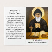 Saint Charbel Prayer Card (Außenseite Aufgefaltet)