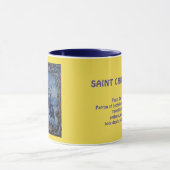 Saint Christopher Blue Tile Coffee Tasse (Zentrum)