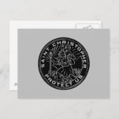 Saint Christopher Medal Postkarte (Vorne/Hinten)