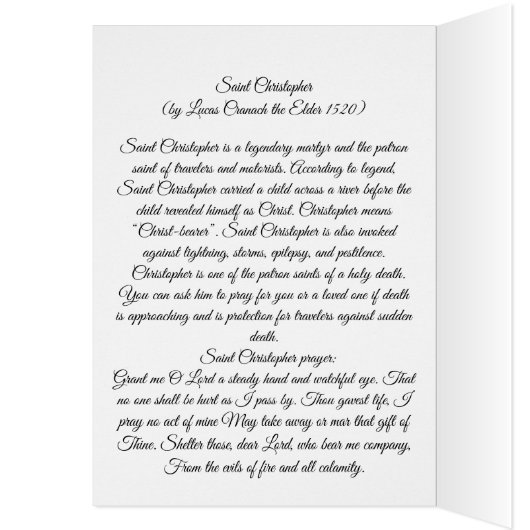 Saint Christopher mit dem Säugling Christus (Innen (Links))