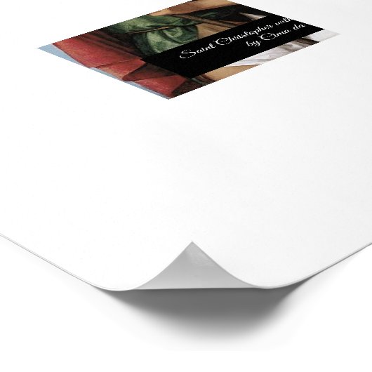 Saint Christopher mit dem Säugling Christus Poster (Ecke)