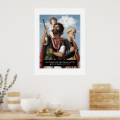 Saint Christopher mit dem Säugling Christus Poster (Küche)
