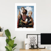 Saint Christopher mit dem Säugling Christus Poster (Heimbüro)