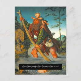 Saint Christopher mit dem Säugling Christus Postkarte