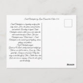Saint Christopher mit dem Säugling Christus Postkarte (Rückseite)