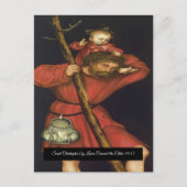 Saint Christopher mit dem Säugling Christus Postkarte (Vorderseite)