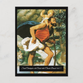 Saint Christopher mit dem Säugling Christus Postkarte
