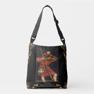 Saint Christopher mit dem Säugling Christus Tragetaschen Mit Langen Trägern