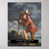 Saint Christopher mit Säugling Christ Poster (Vorne)