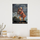 Saint Christopher mit Säugling Christ Poster (Küche)