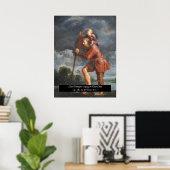 Saint Christopher mit Säugling Christ Poster (Heimbüro)