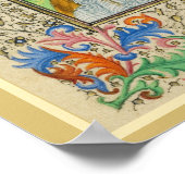 Saint Christopher Mittelalterliche Beleuchtung Poster (Ecke)