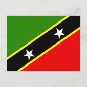 Saint Christopher Nevis Flag Postkarte (Vorderseite)
