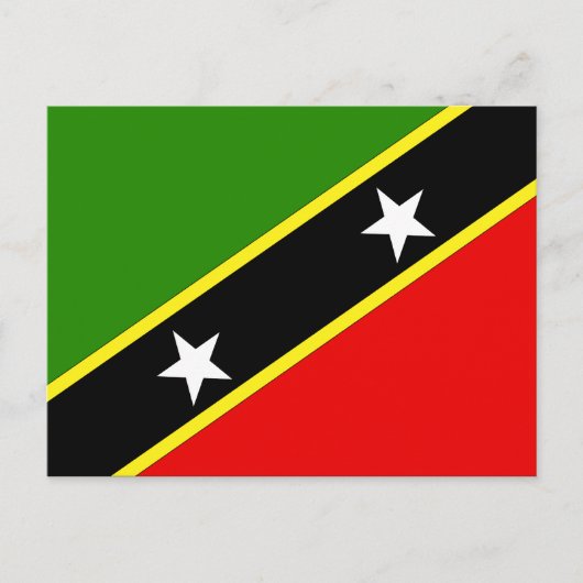 Saint Christopher Nevis Flag Postkarte (Vorderseite)
