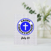 Saint Christopher Postkarte (Stehend Vorderseite)