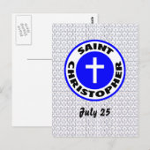 Saint Christopher Postkarte (Vorne/Hinten)