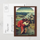 Saint Christopher. Von Hieronymus Bosch (Best Qual Postkarte (Vorne/Hinten)