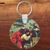 Saint Christopher. Von Hieronymus Bosch (Best Qual Schlüsselanhänger (Vorderseite)