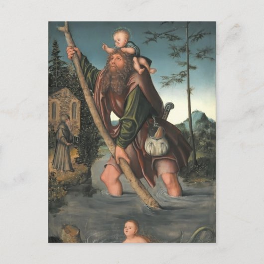 Saint Christopher von Hieronymus Bosch Postkarte (Vorderseite)