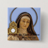 Saint Clare Assisi Button (Vorderseite)
