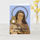 Saint Clare Assisi Card Karte (Gelbe Blume)