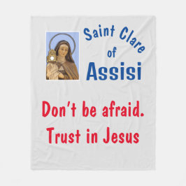 Saint Clare Assisi Fleecedecke