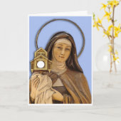 Saint Clare Assisi Karte (Gelbe Blume)
