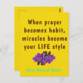 Saint Clare Assisi Poster Postkarte (Vorne/Hinten)