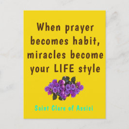 Saint Clare Assisi Poster Postkarte
