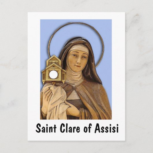 Saint Clare Assisi Postkarte (Vorderseite)