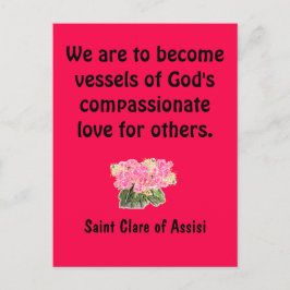 Saint Clare of Assisi Postkarte