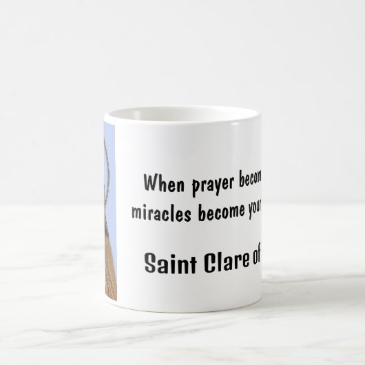 Saint Clare von Assisi Kaffeetasse (Mittel)