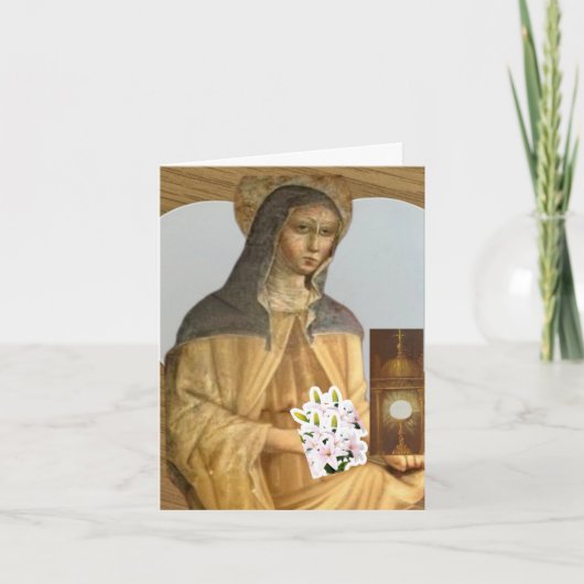 Saint Clare von Assisi Karte (Vorderseite)