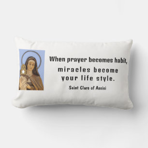 Saint Clare von Assisi Lendenkissen