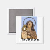 Saint Clare von Assisi Magnet (Vorderseite/Rückseite)