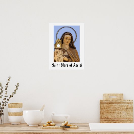 Saint Clare von Assisi Poster (Küche)