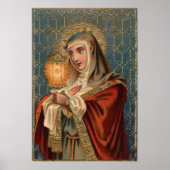 Saint Clare von Assisi Poster (Vorne)