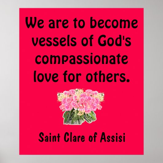 Saint Clare von Assisi Poster (Vorne)