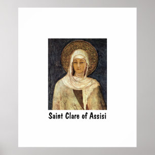 Saint Clare von Assisi Poster