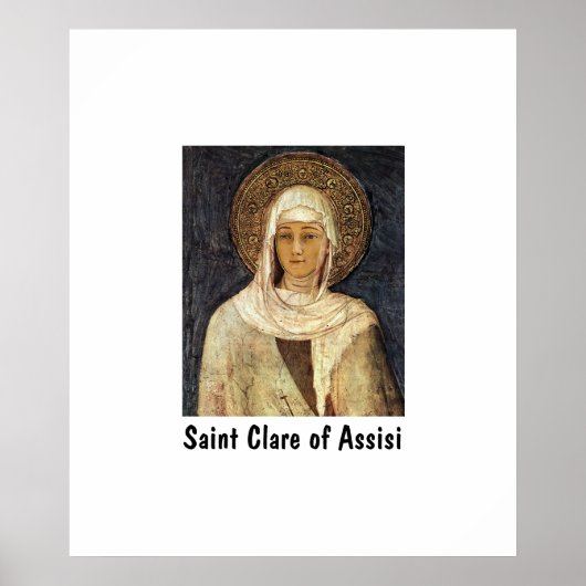 Saint Clare von Assisi Poster (Vorne)