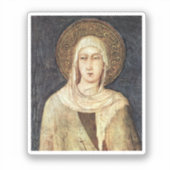 Saint Clare von Assisi von Simone Martini Aufkleber (Vorderseite)