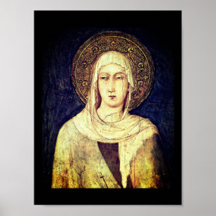 Saint Clare von Assisi von Simone Martini Poster