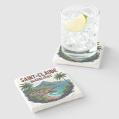 SAINT-CLAUDE GUADELOUPE STEINUNTERSETZER (Seitenansicht)