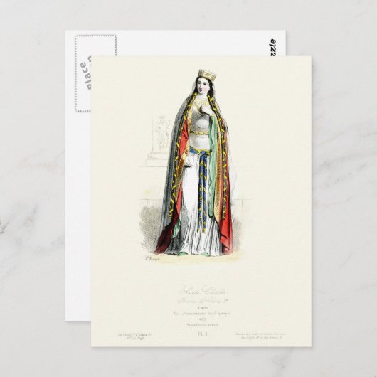 Saint Clotilde Postkarte (Vorne/Hinten)