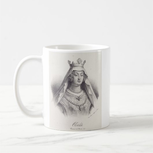 Saint Clotilde zweite Ehefrau von Clovis Kaffeetasse (Links)