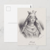 Saint Clotilde zweite Ehefrau von Clovis Postkarte (Vorne/Hinten)