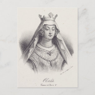 Saint Clotilde zweite Ehefrau von Clovis Postkarte