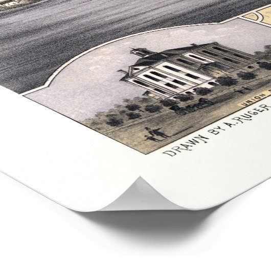 Saint Cloud, MN Panorama Karte - 1869 Poster (Ecke)