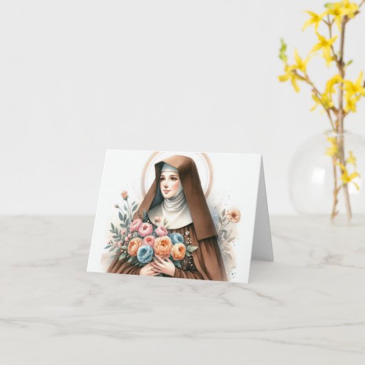 Saint Colette-Saint der Unfruchtbarkeit Karte (Gelbe Blume)